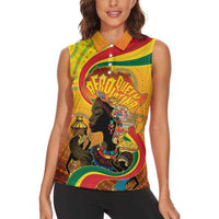 Afro Latina Queen Women Sleeveless Polo Shirt The Beauty Of Black Women - Wonder Print Shop