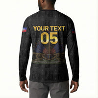 Custom Haiti Football 2026 Button Sweatshirt Haiti Nan Mondyal