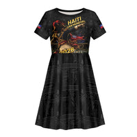 Custom Haiti Football 2026 Kid Short Sleeve Dress Haiti Nan Mondyal