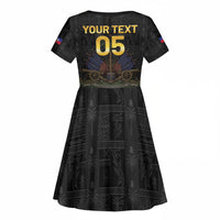 Custom Haiti Football 2026 Kid Short Sleeve Dress Haiti Nan Mondyal