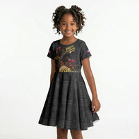 Custom Haiti Football 2026 Kid Short Sleeve Dress Haiti Nan Mondyal