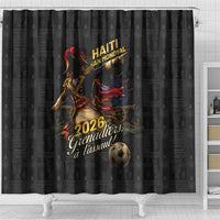 Haiti Football 2026 Shower Curtain Haiti Nan Mondyal