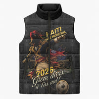 Custom Haiti Football 2026 Sleeveless Puffer Jacket Haiti Nan Mondyal