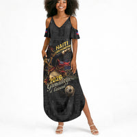 Custom Haiti Football 2026 Summer Maxi Dress Haiti Nan Mondyal