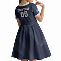 Custom United States Soccer 2026 Kid Short Sleeve Dress USA Eagle Simple Style
