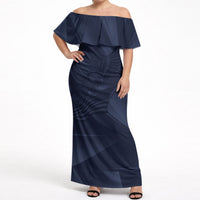 Custom United States Soccer 2026 Off Shoulder Maxi Dress USA Eagle Simple Style