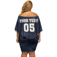 Custom United States Soccer 2026 Off Shoulder Short Dress USA Eagle Simple Style