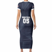 Custom United States Soccer 2026 Short Sleeve Bodycon Dress USA Eagle Simple Style
