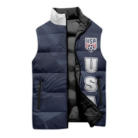 Custom United States Soccer 2026 Sleeveless Puffer Jacket USA Eagle Simple Style