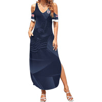 Custom United States Soccer 2026 Summer Maxi Dress USA Eagle Simple Style