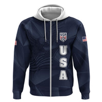 Custom United States Soccer 2026 Zip Hoodie USA Eagle Simple Style
