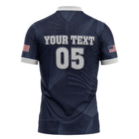 Custom United States Soccer 2026 Zipper Polo Shirt USA Eagle Simple Style