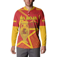 Custom Spain 2024 Football Button Sweatshirt La Roja Reigns Supreme LT05 - Wonder Print Shop