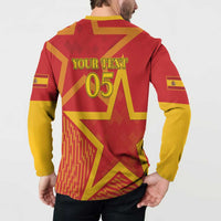 Custom Spain 2024 Football Button Sweatshirt La Roja Reigns Supreme LT05 - Wonder Print Shop