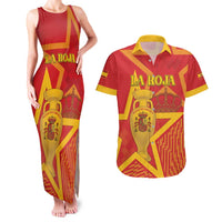 Custom Spain 2024 Football Couples Matching Tank Maxi Dress and Hawaiian Shirt La Roja Reigns Supreme LT05 - Wonder Print Shop