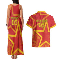 Custom Spain 2024 Football Couples Matching Tank Maxi Dress and Hawaiian Shirt La Roja Reigns Supreme LT05 - Wonder Print Shop