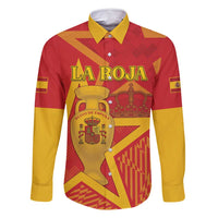 Custom Spain 2024 Football Family Matching Long Sleeve Bodycon Dress and Hawaiian Shirt La Roja Reigns Supreme LT05 - Wonder Print Shop