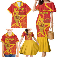 Custom Spain 2024 Football Family Matching Mermaid Dress and Hawaiian Shirt La Roja Reigns Supreme LT05 - Wonder Print Shop