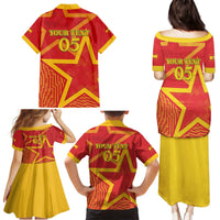 Custom Spain 2024 Football Family Matching Puletasi and Hawaiian Shirt La Roja Reigns Supreme LT05 - Wonder Print Shop