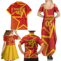 Custom Spain 2024 Football Family Matching Summer Maxi Dress and Hawaiian Shirt La Roja Reigns Supreme LT05 - Wonder Print Shop