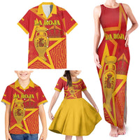 Custom Spain 2024 Football Family Matching Tank Maxi Dress and Hawaiian Shirt La Roja Reigns Supreme LT05 - Wonder Print Shop