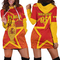 Custom Spain 2024 Football Hoodie Dress La Roja Reigns Supreme LT05 - Wonder Print Shop