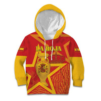 Custom Spain 2024 Football Kid Hoodie La Roja Reigns Supreme LT05 - Wonder Print Shop
