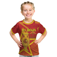 Custom Spain 2024 Football Kid T Shirt La Roja Reigns Supreme LT05 - Wonder Print Shop