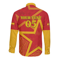 Custom Spain 2024 Football Long Sleeve Button Shirt La Roja Reigns Supreme LT05 - Wonder Print Shop