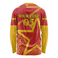 Custom Spain 2024 Football Long Sleeve Shirt La Roja Reigns Supreme LT05 - Wonder Print Shop