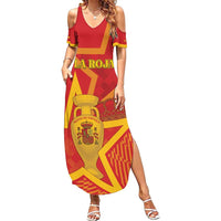 Custom Spain 2024 Football Summer Maxi Dress La Roja Reigns Supreme LT05 - Wonder Print Shop