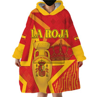 Custom Spain 2024 Football Wearable Blanket Hoodie La Roja Reigns Supreme LT05 - Wonder Print Shop