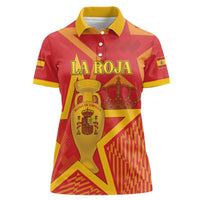 Custom Spain 2024 Football Women Polo Shirt La Roja Reigns Supreme LT05 - Wonder Print Shop