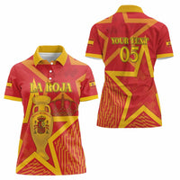 Custom Spain 2024 Football Women Polo Shirt La Roja Reigns Supreme LT05 - Wonder Print Shop