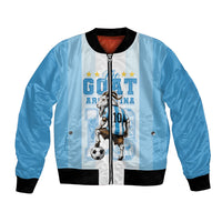 Custom Argentina Football GOAT 10 Bomber Jacket Worldwide Legend