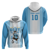 Custom Argentina Football GOAT 10 Hoodie Worldwide Legend