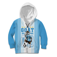 Custom Argentina Football GOAT 10 Kid Hoodie Worldwide Legend