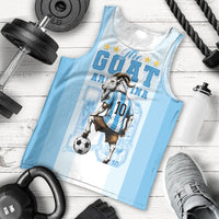 Custom Argentina Football GOAT 10 Men Tank Top Worldwide Legend