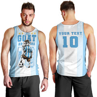 Custom Argentina Football GOAT 10 Men Tank Top Worldwide Legend