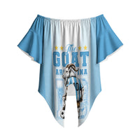 Custom Argentina Football GOAT 10 Off Shoulder Wrap Waist Top Worldwide Legend
