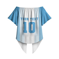 Custom Argentina Football GOAT 10 Off Shoulder Wrap Waist Top Worldwide Legend
