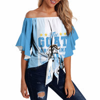 Custom Argentina Football GOAT 10 Off Shoulder Wrap Waist Top Worldwide Legend