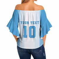 Custom Argentina Football GOAT 10 Off Shoulder Wrap Waist Top Worldwide Legend