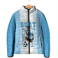 Custom Argentina Football GOAT 10 Padded Jacket Worldwide Legend