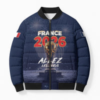 Custom World Football 2026 France Bomber Puffer Jacket Allez Les Bleus