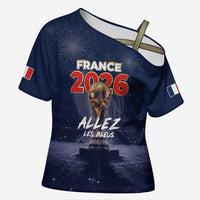 Custom World Football 2026 France Cross Shoulder Shirt Allez Les Bleus