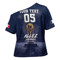 Custom World Football 2026 France Cross Shoulder Shirt Allez Les Bleus