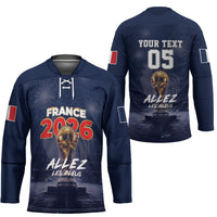 Custom World Football 2026 France Hockey Jersey Allez Les Bleus