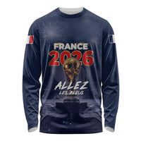 Custom World Football 2026 France Long Sleeve Shirt Allez Les Bleus