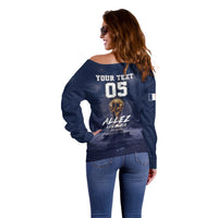 Custom World Football 2026 France Off Shoulder Sweater Allez Les Bleus